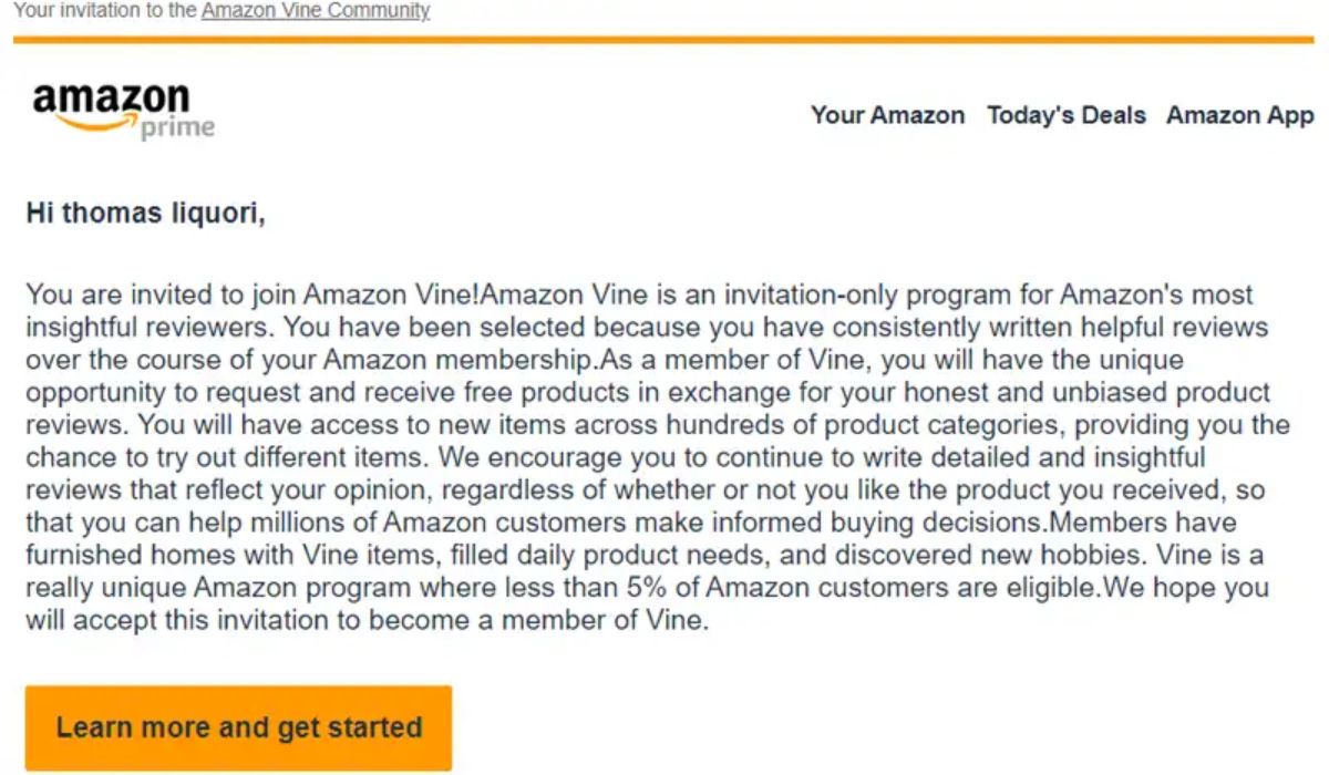 amazon vine account
